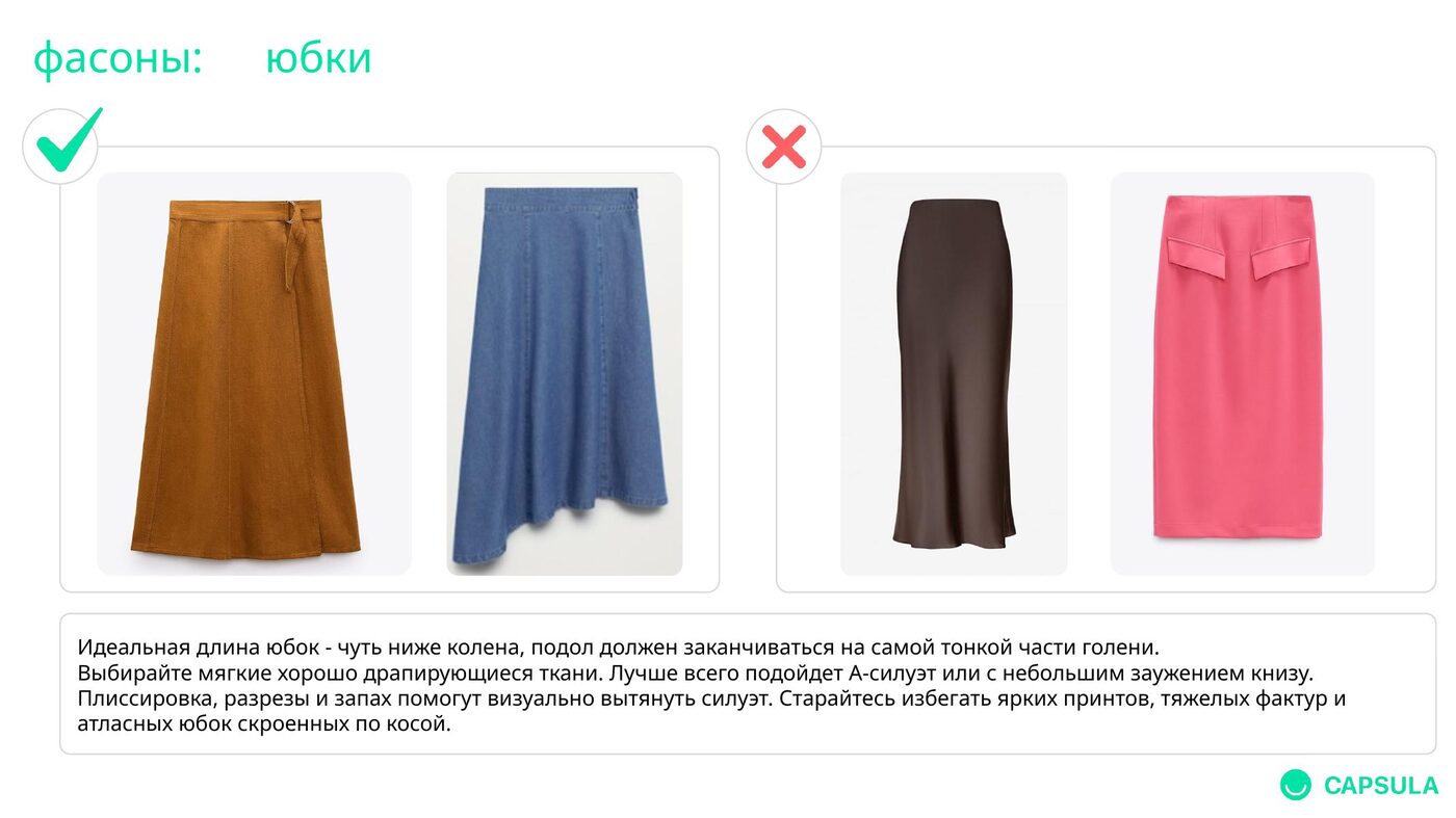 Фасоны: юбки